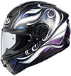 OGK Kabuto Aeroblade 6 Helmet Elfi Dark Black-White-Purple