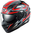 OGK Kabuto Kamui-3 Helmet Acrobat Flat-Black-Red