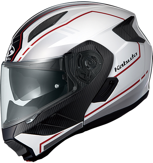 OGK Kabuto Ryuki Helmet Beam White-Red