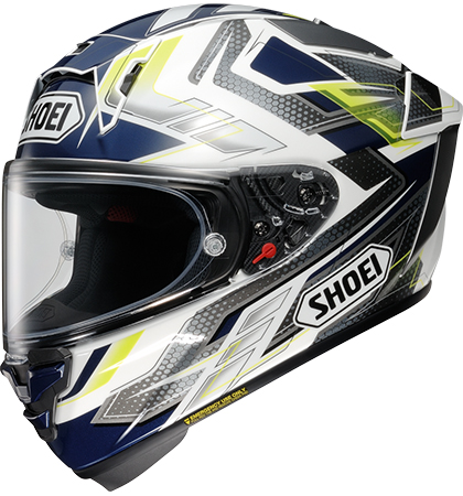 Shoei X-Fifteen Helmet Escalate TC-2 Blue-Yellow
