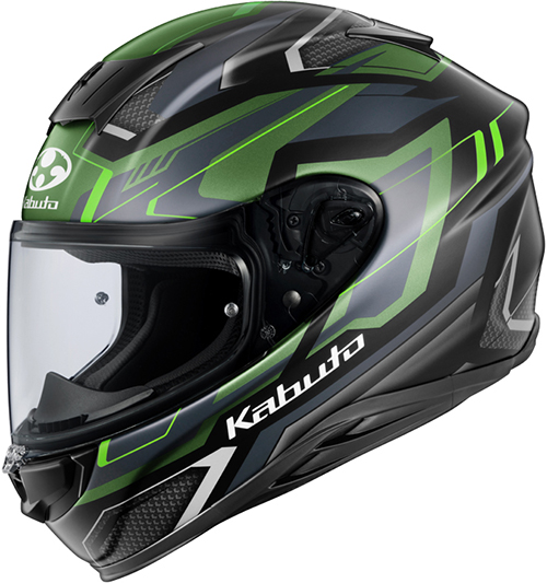 OGK Kabuto Aeroblade 6 Helmet Adact Flat-Black-Green