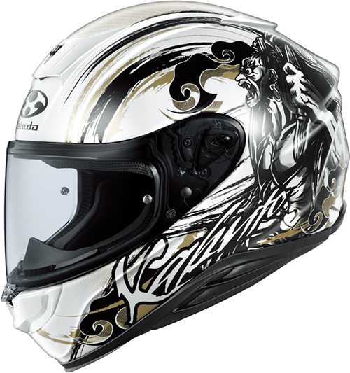 OGK Kabuto Aeroblade 6 Helmet Rikzar Pearl-White-Gold