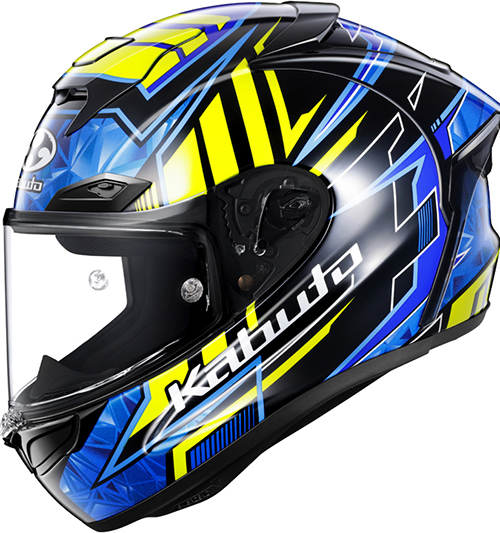 OGK Kabuto F-17 Helmet Vellio Blue-Yellow