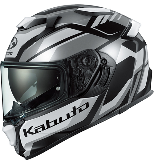 OGK Kabuto Kamui-5 Helmet Gravix Flat-Black-Grey