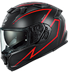 OGK Kabuto Kamui-5 Helmet Spria Flat-Black-Red