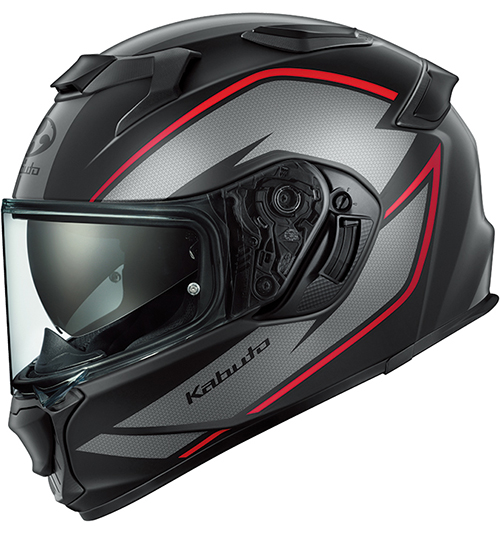 OGK Kabuto Kamui-5 Helmet Torza Flat-Black-Red