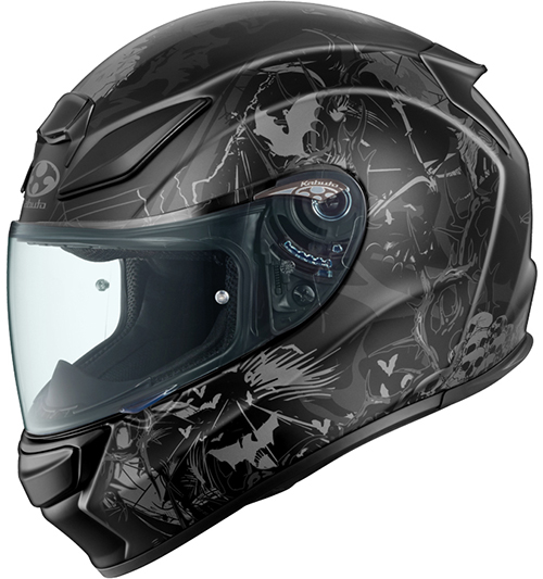 OGK Kabuto Shuma Helmet Nighter Flat-Black-Gunmetal