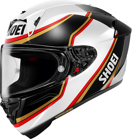 Shoei X-Fifteen Helmet Rainey TC-10 White-Black
