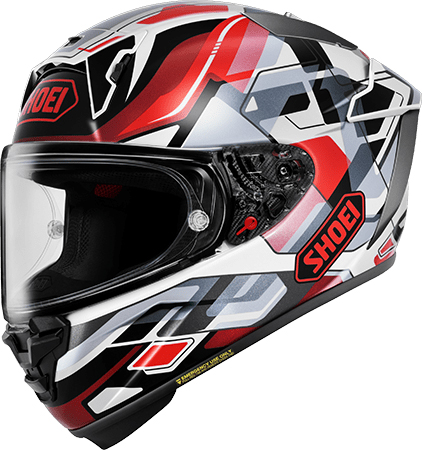 Shoei X-Fifteen Helmet Valion TC-1 Red-Wht