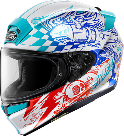 Shoei Z-9 Helmet Kaboom TC10 White-Blue
